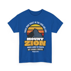 Image of Mount Zion Shirt with Setting Sun and Mountain