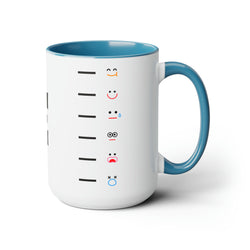 Image of Mom's Coffee Sane-O-Meter, Two-Tone Coffee Mugs, 15oz