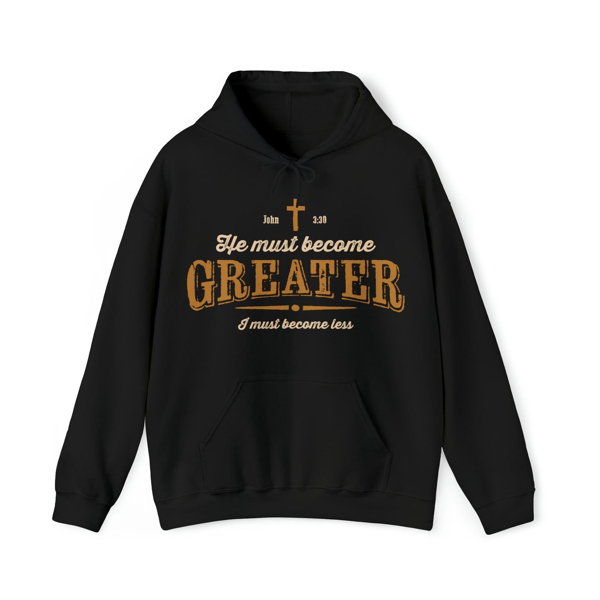 He Must Become Greater Vintage Christian Hoodie - Joe Camilo Designs