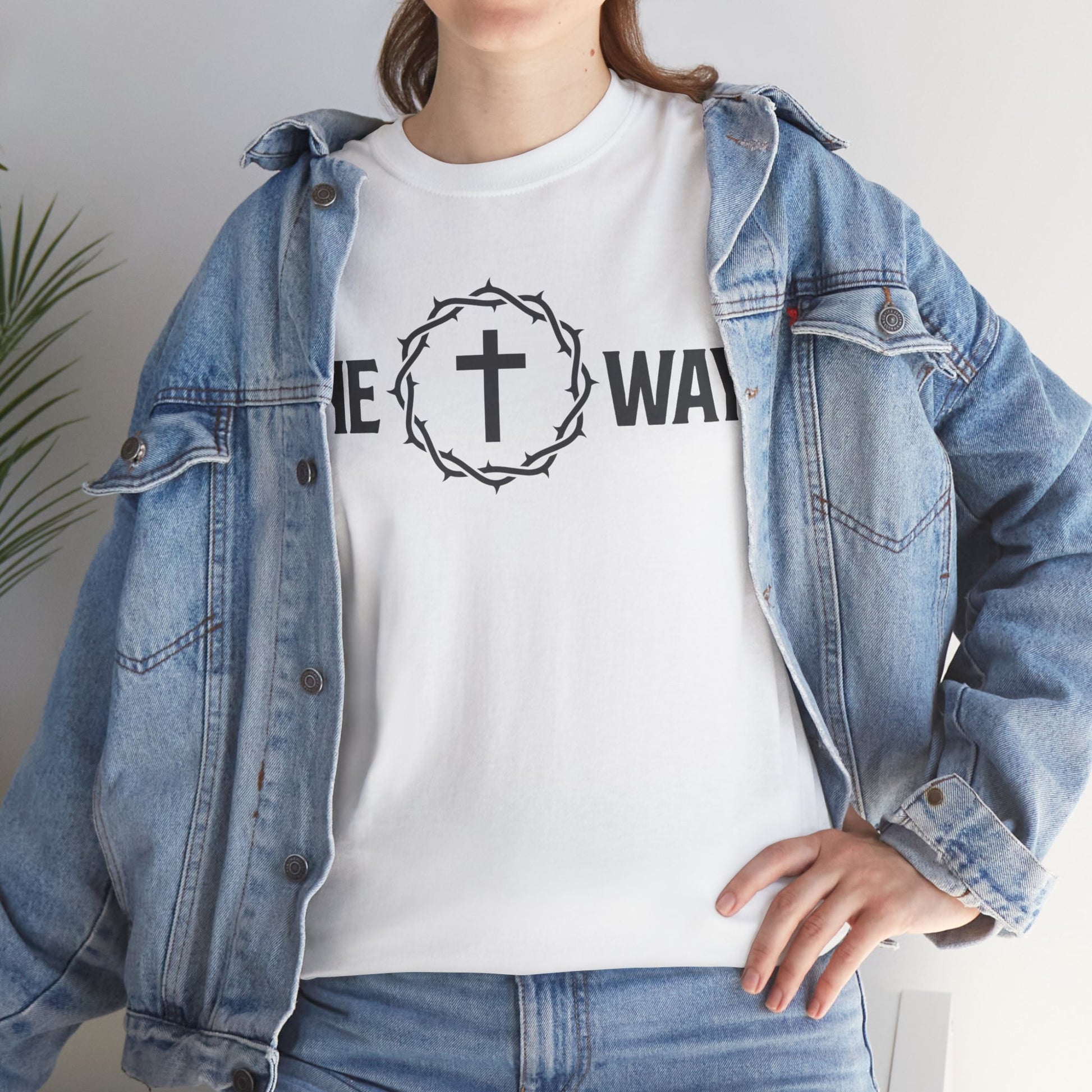 One Way Christian Shirt with Crown and Cross