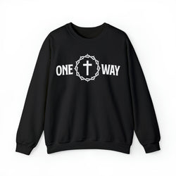 Image of One Way Christian Sweatshirt with Crown and Cross - Joe Camilo Designs