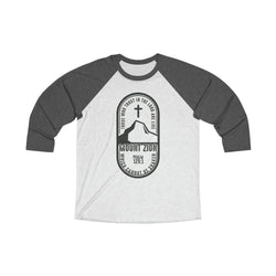 Image of Mount Zion Oval Raglan Design Christian Shirt - Joe Camilo Designs