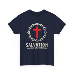 Image of Salvation - Free Christian T-Shirt with Crown and Cross