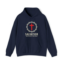 Image of Salvation Christian Hoodie with Cross and Crown - Joe Camilo Designs