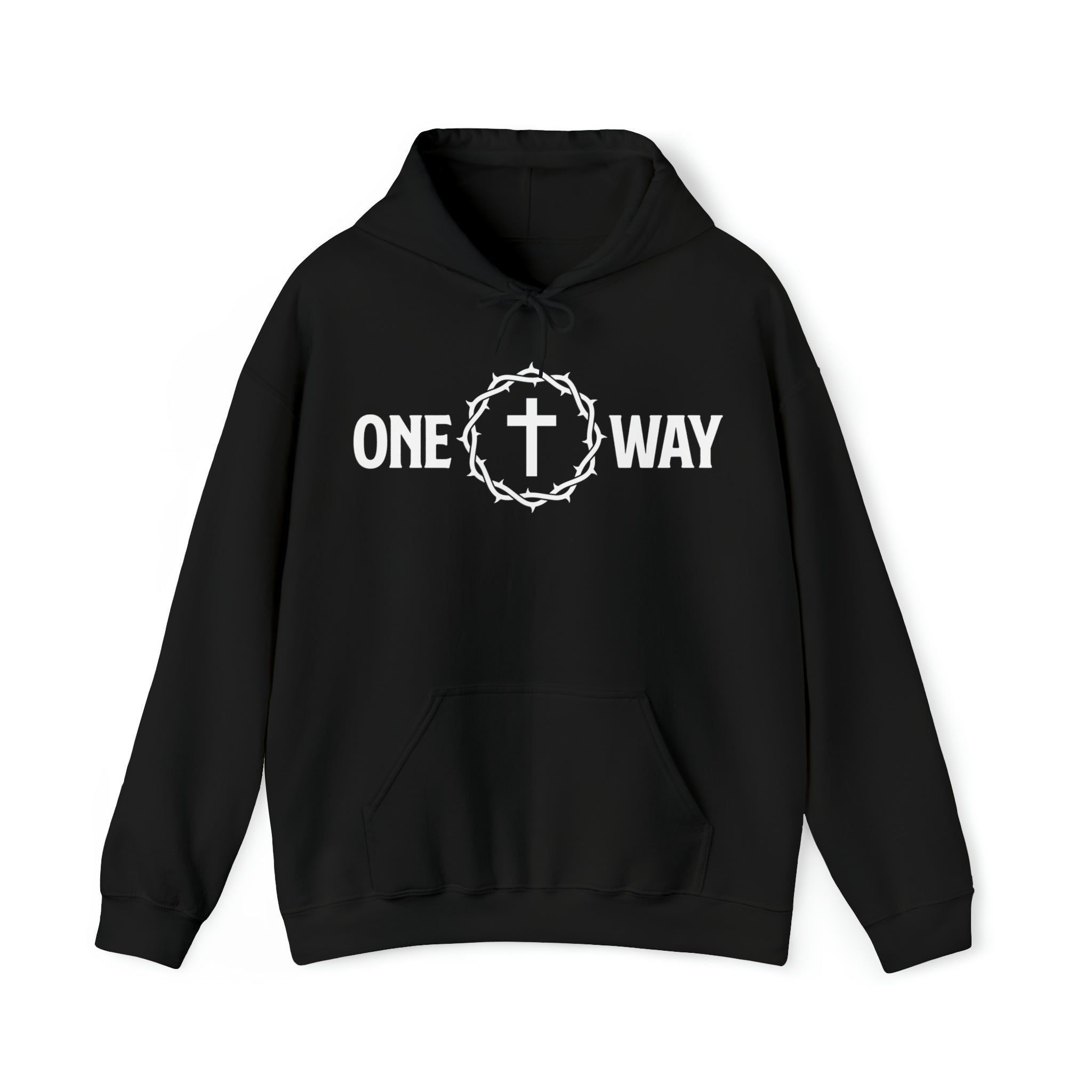 One Way Christian Hoodie with Crown and Cross - Joe Camilo Designs