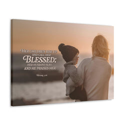 Image of Blessed Woman - Prov. 31:28 Canvas