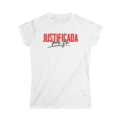 Image of Justificada por Fe Camisa Cristiana de Mujer - Joe Camilo Designs