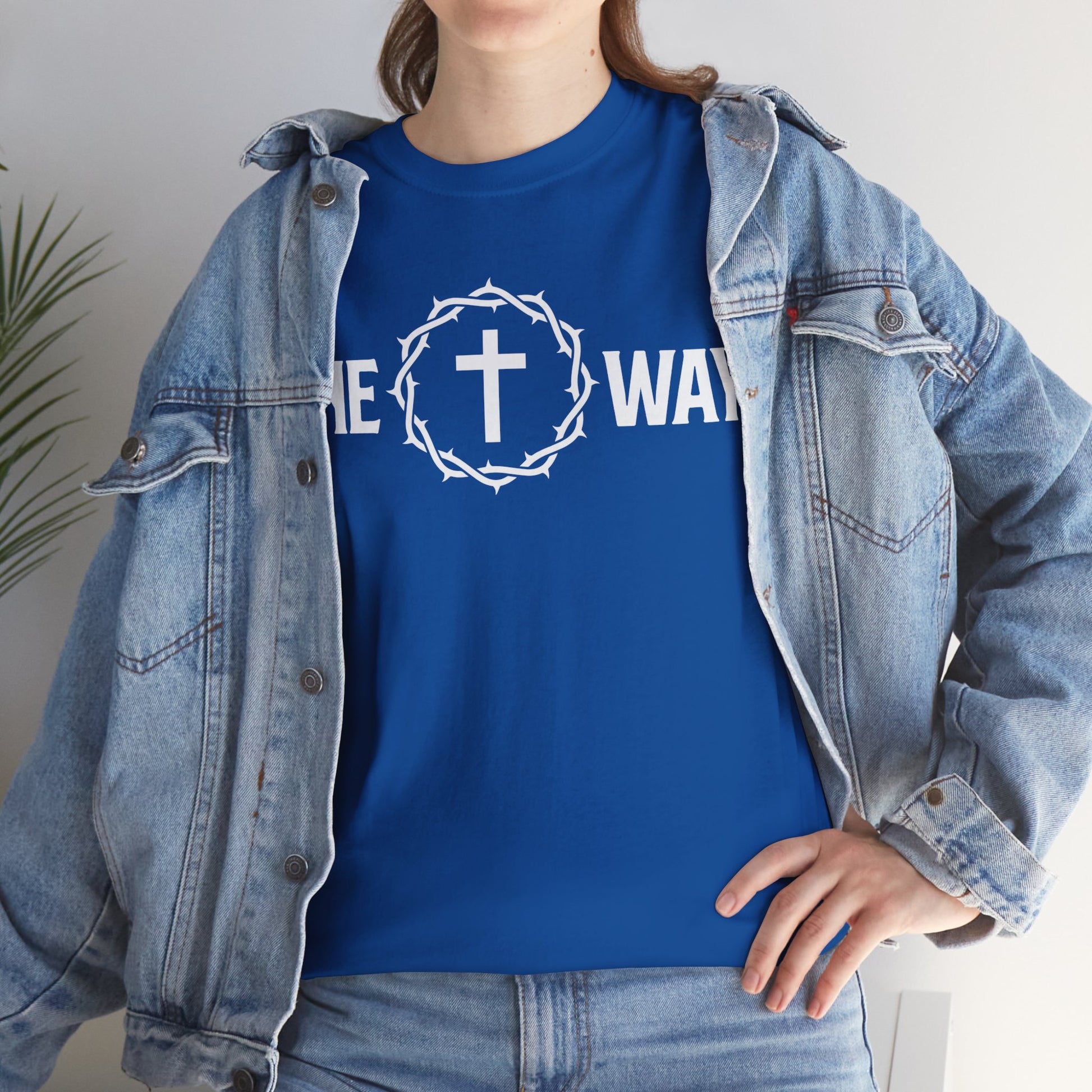 One Way Christian Shirt with Crown and Cross