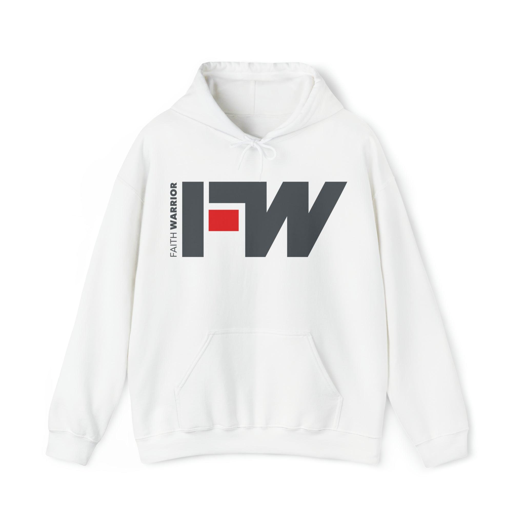 Faith Warrior Christian Hoodie with Initials FW - Joe Camilo Designs