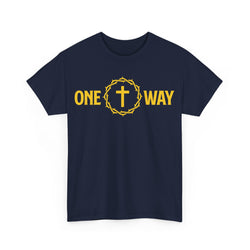 Image of One Way Christian Shirt with Crown and Cross