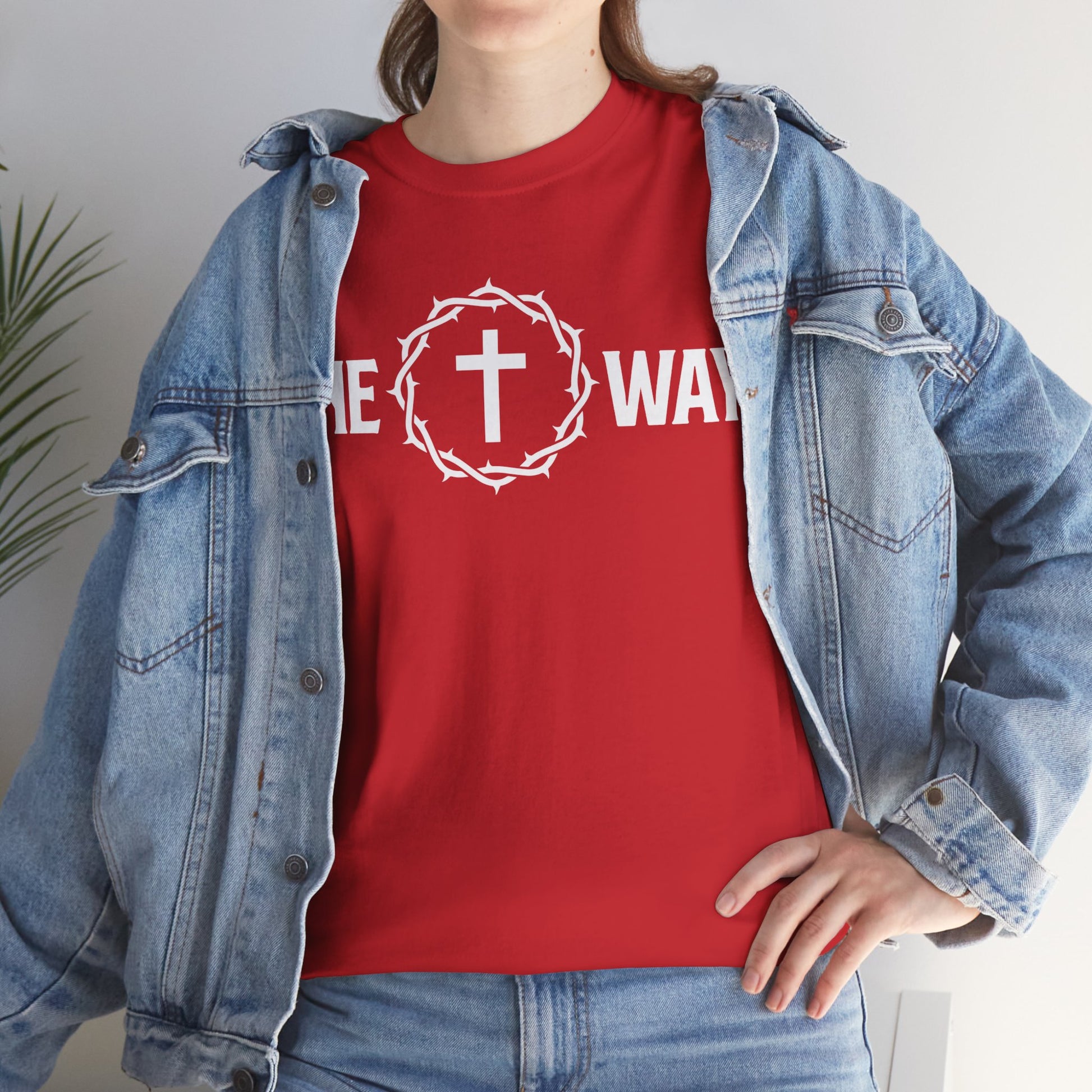 One Way Christian Shirt with Crown and Cross