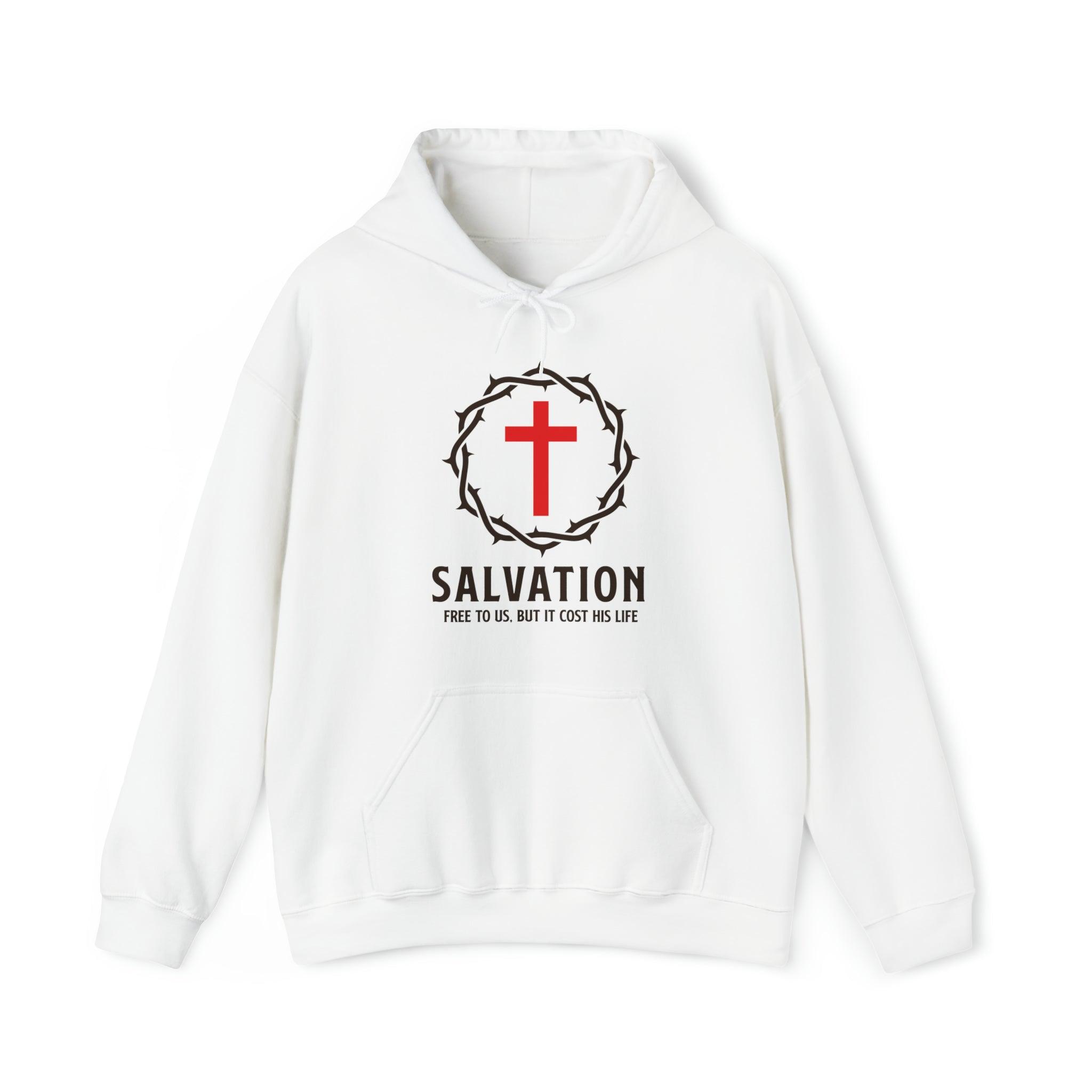 Salvation Christian Hoodie with Cross and Crown - Joe Camilo Designs