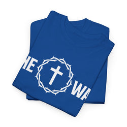 Image of One Way Christian Shirt with Crown and Cross