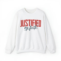 Image of Justified by Faith Christian Sweatshirt - Joe Camilo Designs