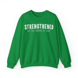 Image of Strengthened by the Grace of God Christian Sweatshirt - Joe Camilo Designs