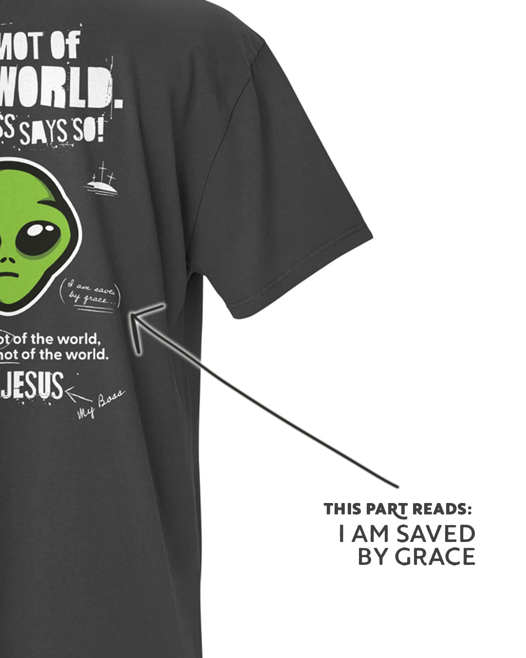 "Not From This World"  Oversized Faded T-shirt