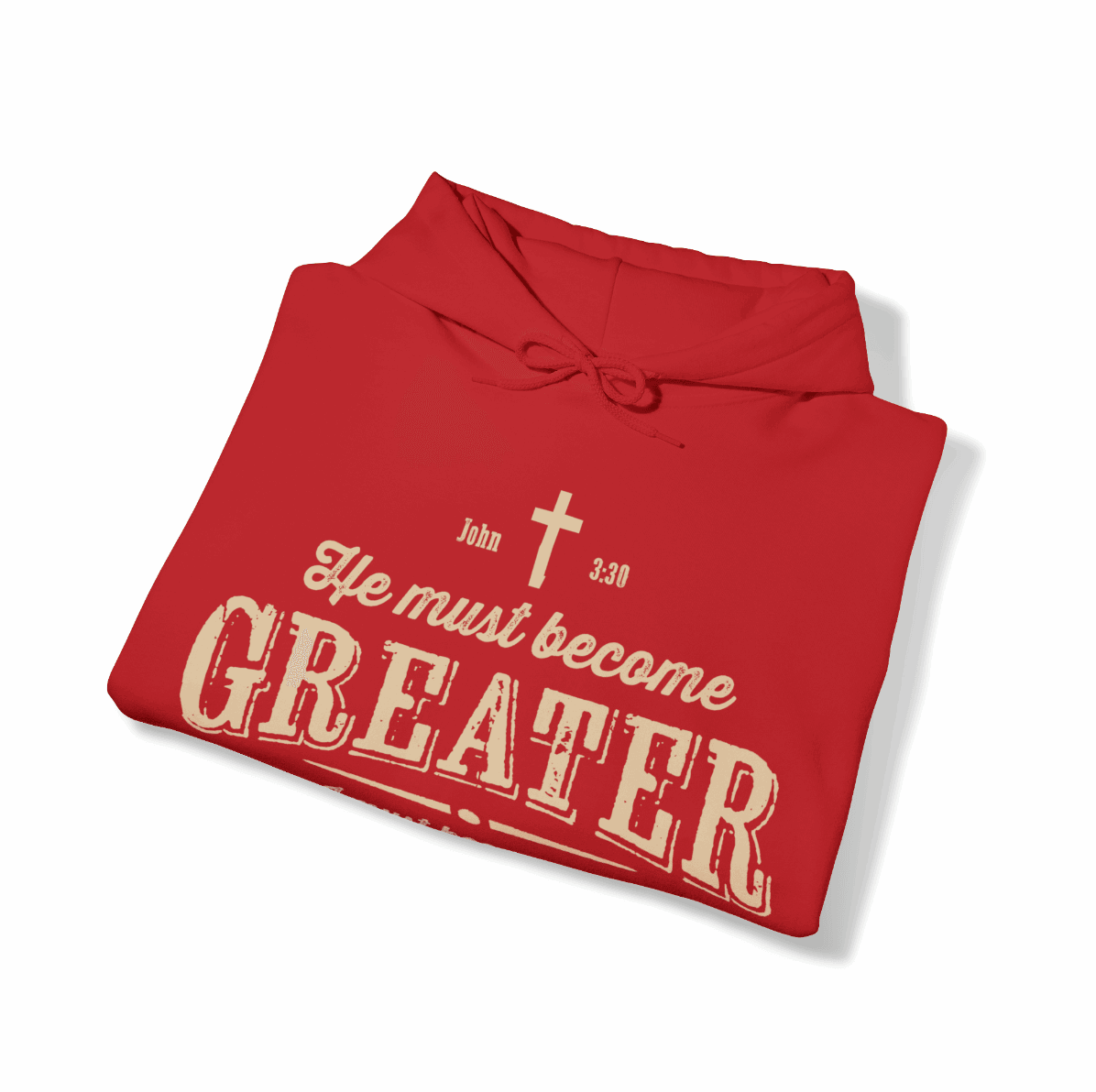 He Must Become Greater Vintage Christian Hoodie - Joe Camilo Designs