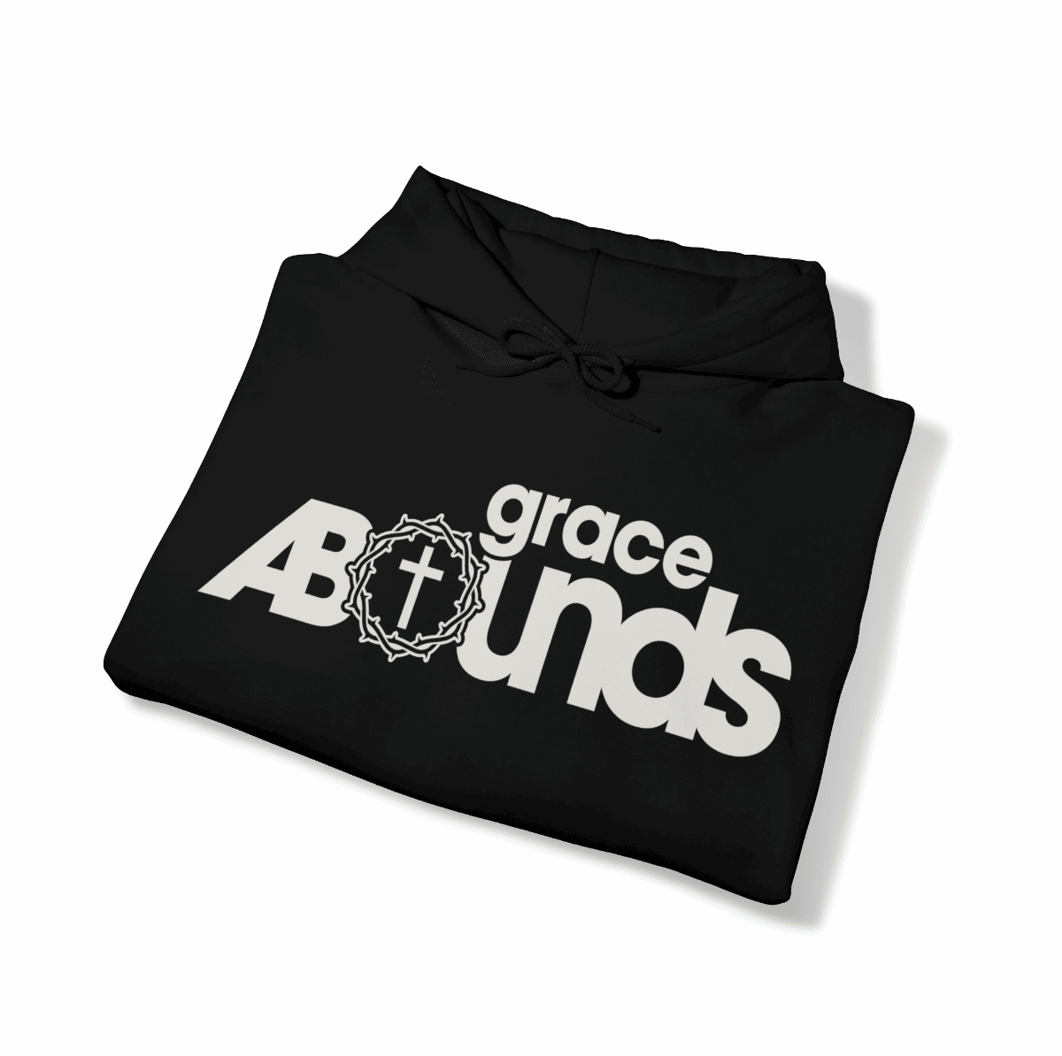 Grace Abounds Christian Hoodie with Crown of Thorns and Cross - Joe Camilo Designs