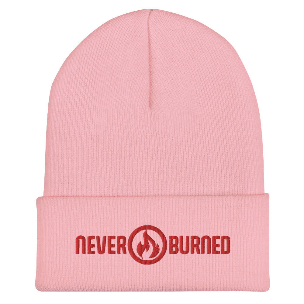 "Never Burned" Embroidered Cuffed Beanie