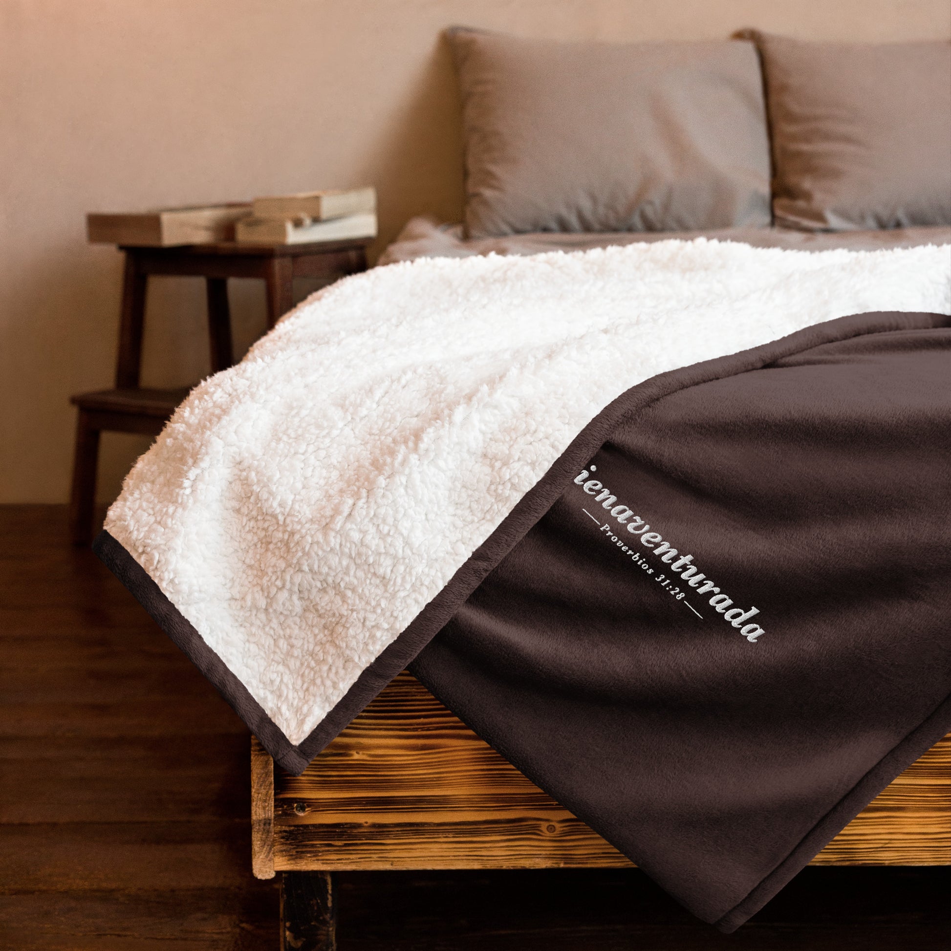 "Bienaventurada" - Bordado - Premium Sherpa Blanket