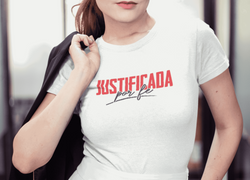 Image of Justificada por Fe Camisa Cristiana de Mujer - Joe Camilo Designs