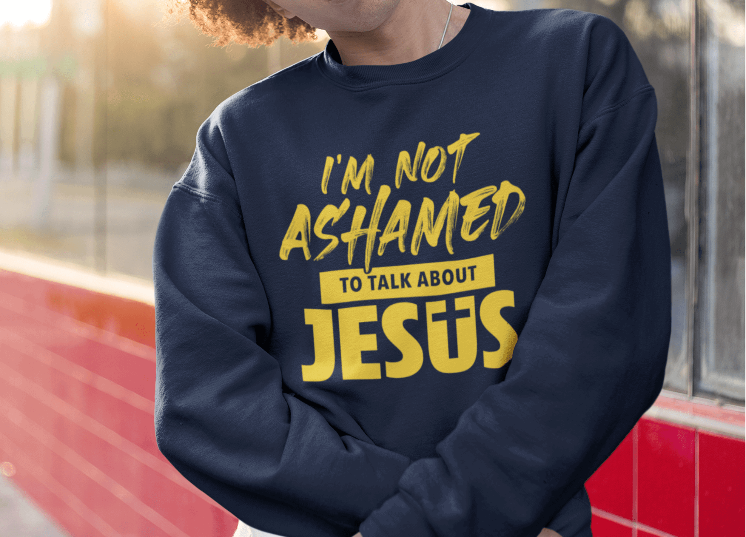 I am Not Ashamed to Talk About Jesus Christian Sweatshirt - Joe Camilo Designs