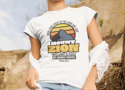 Image of Mount Zion Christian Women Shirt with Mountain and Sun Gradient - Joe Camilo Designs