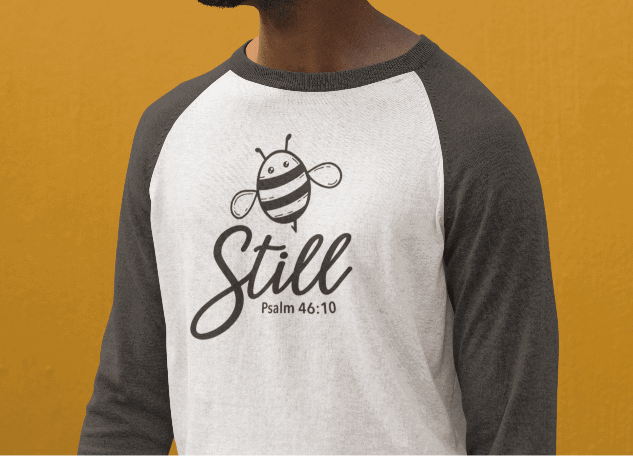 Bee Still Christian Raglan Shirt - Joe Camilo Designs