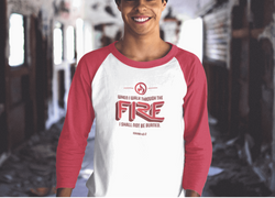 Image of When I Walk Through the Fire Christian Shirt with Fire Icon - Joe Camilo Designs