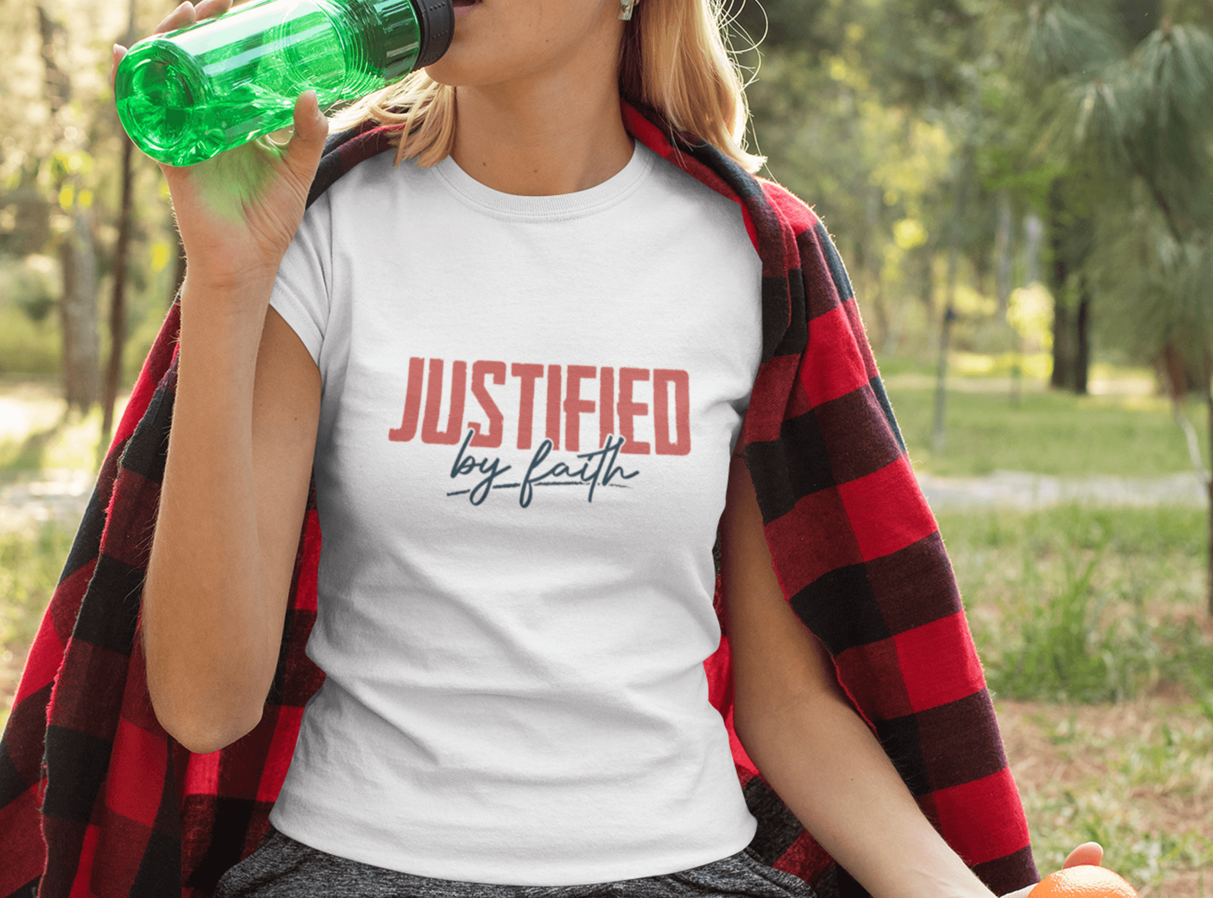 Justified by Faith Christian Women Shirt - Joe Camilo Designs