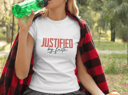 Image of Justified by Faith Christian Women Shirt - Joe Camilo Designs