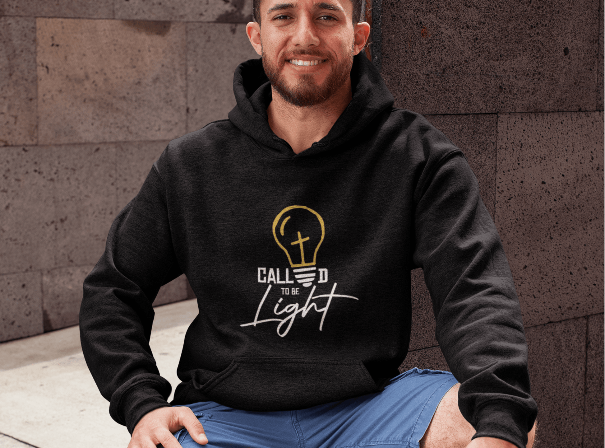 Called to be Light Christian Hoodie with Light Bulb - Joe Camilo Designs