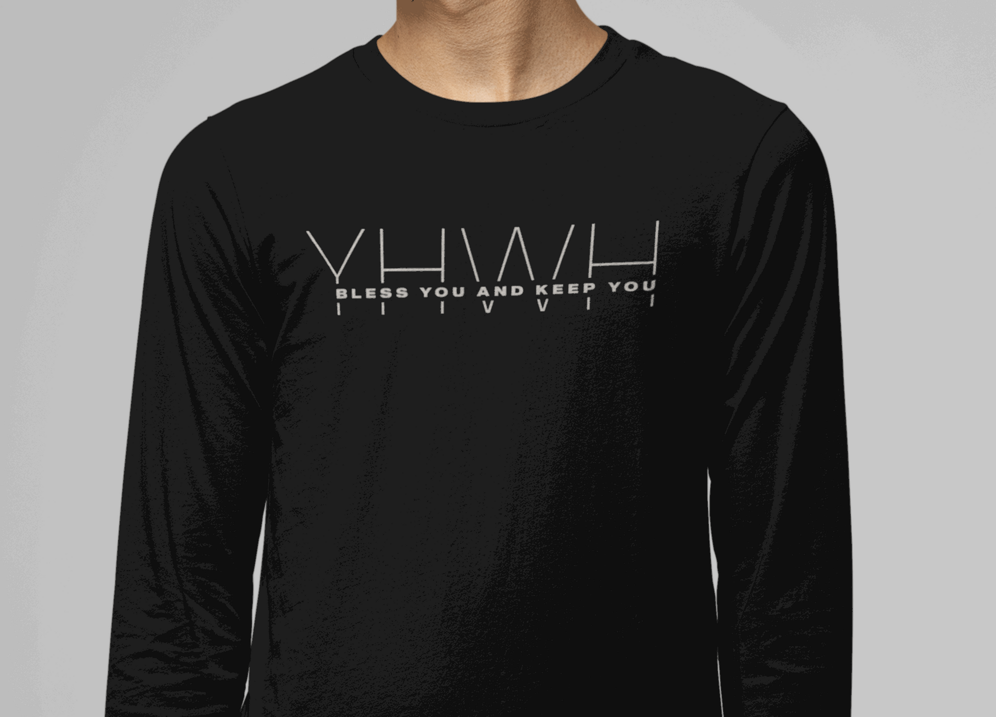 YHWH (Jehovah/Yahweh) Bless you and Keep You Christian Long Sleeve Shirt - Joe Camilo Designs