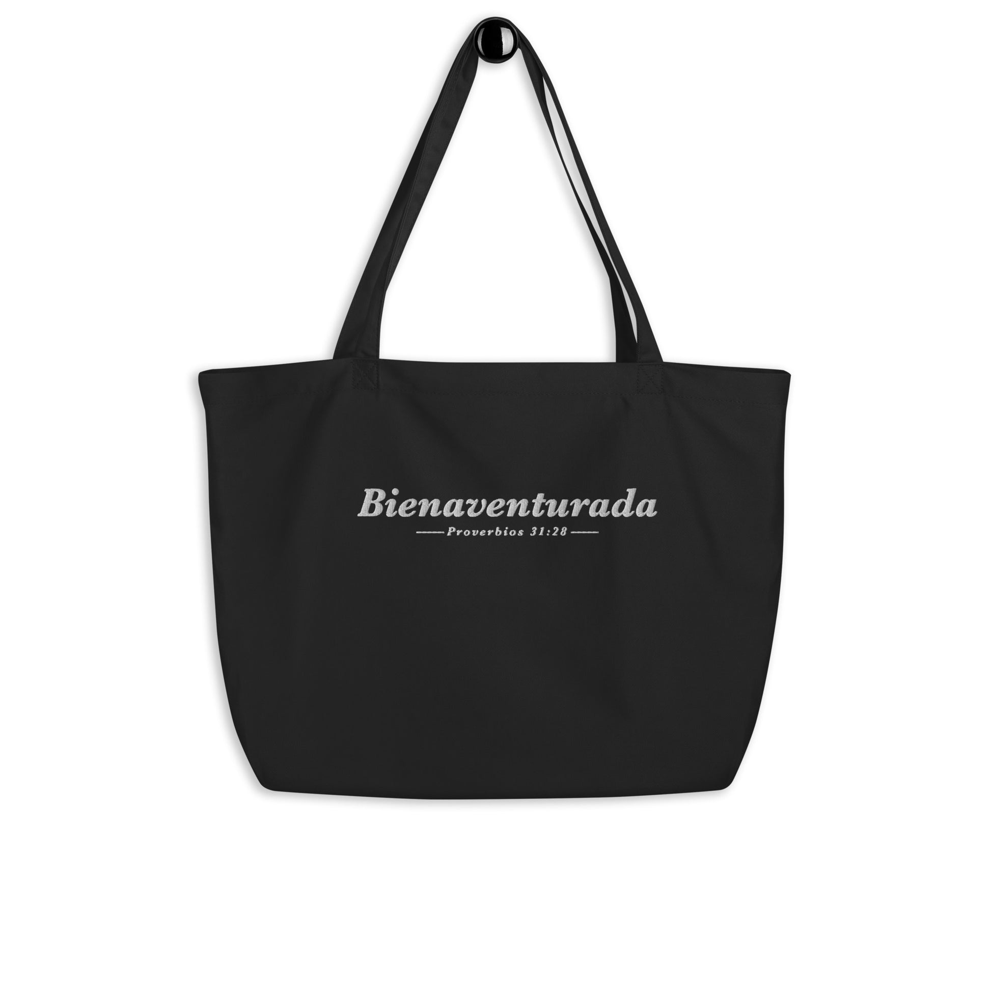 "Bienaventurada" Bordada Large Organic Tote Bag