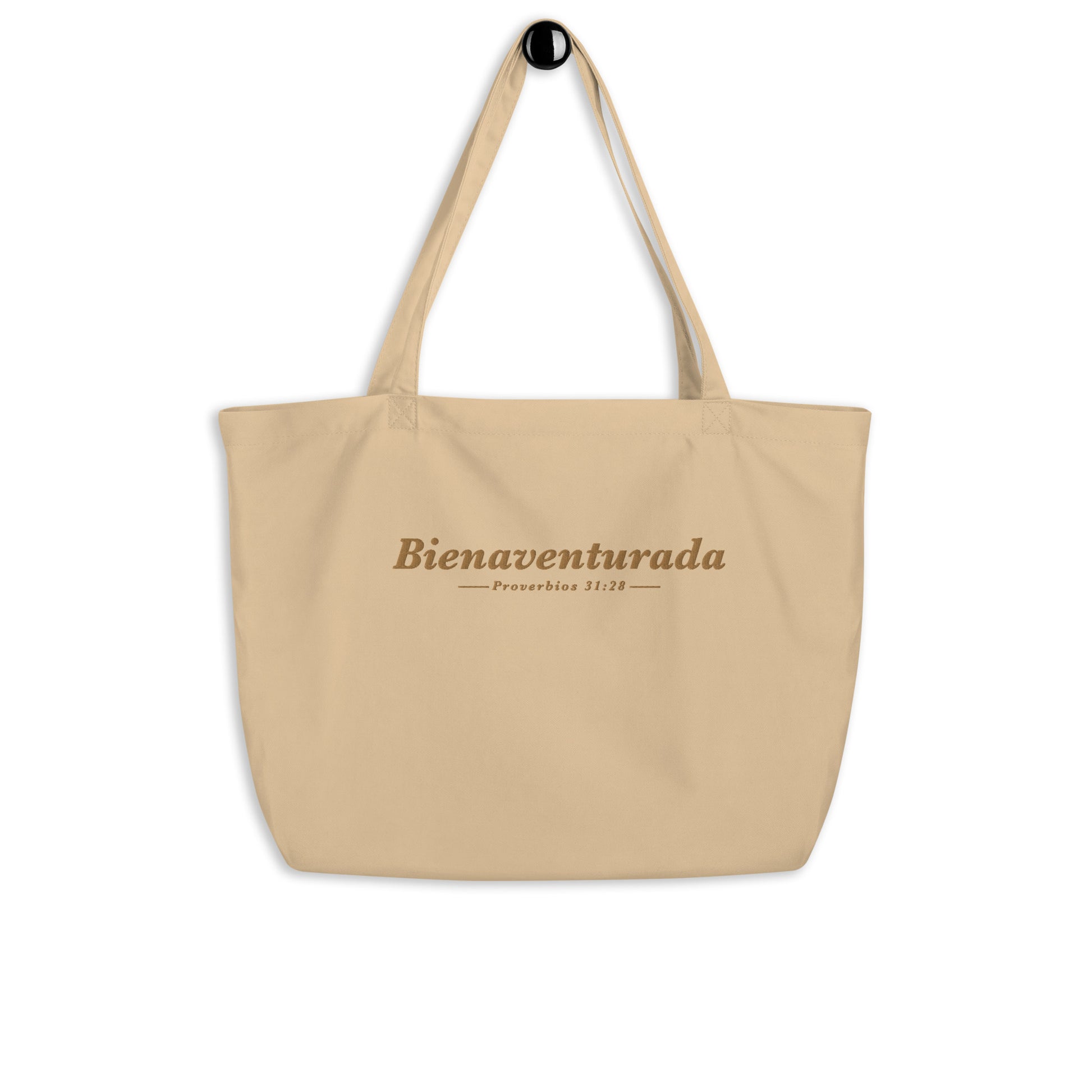 "Bienaventurada" Bordada Large Organic Tote Bag