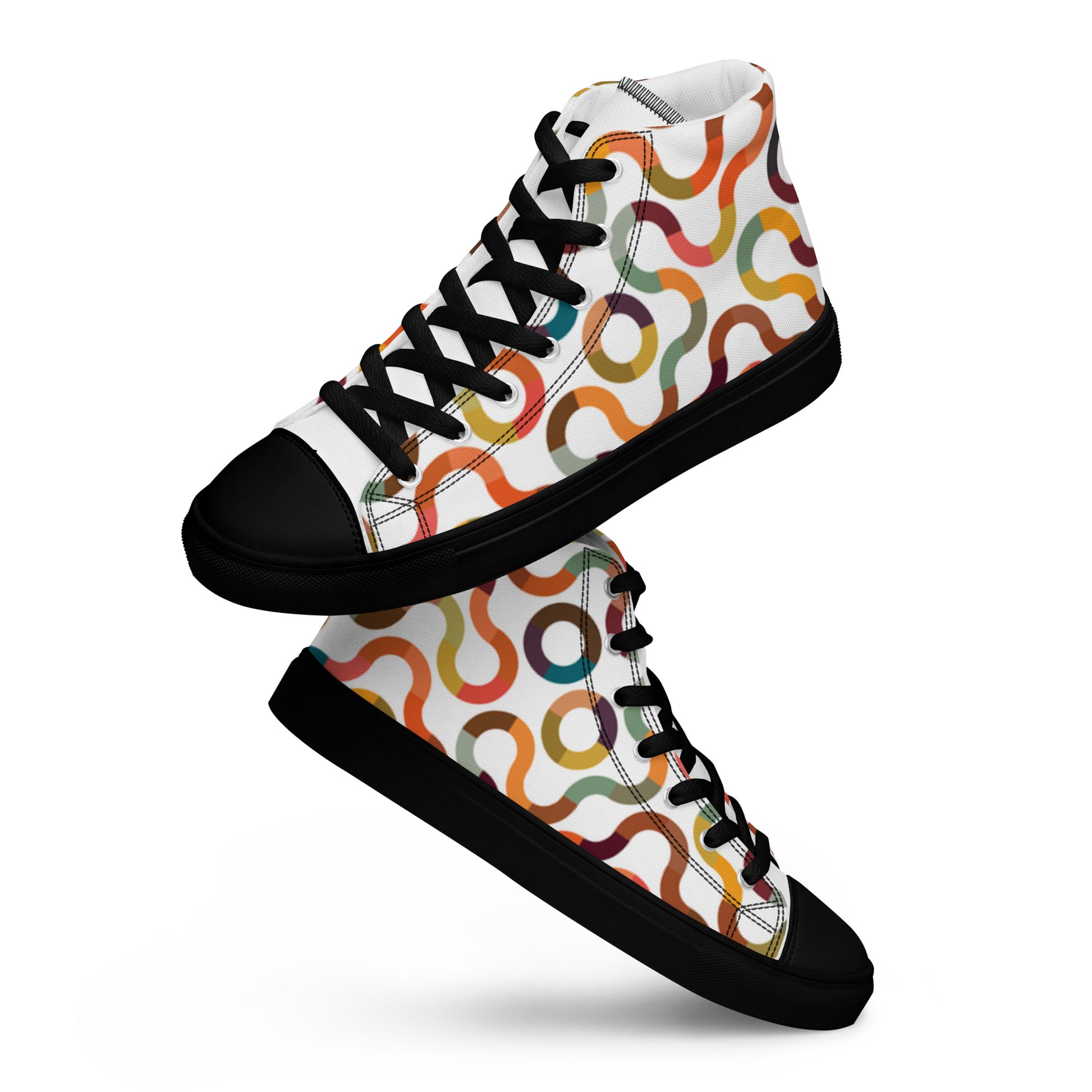 "The Colorful Trail" Men’s High Top Canvas