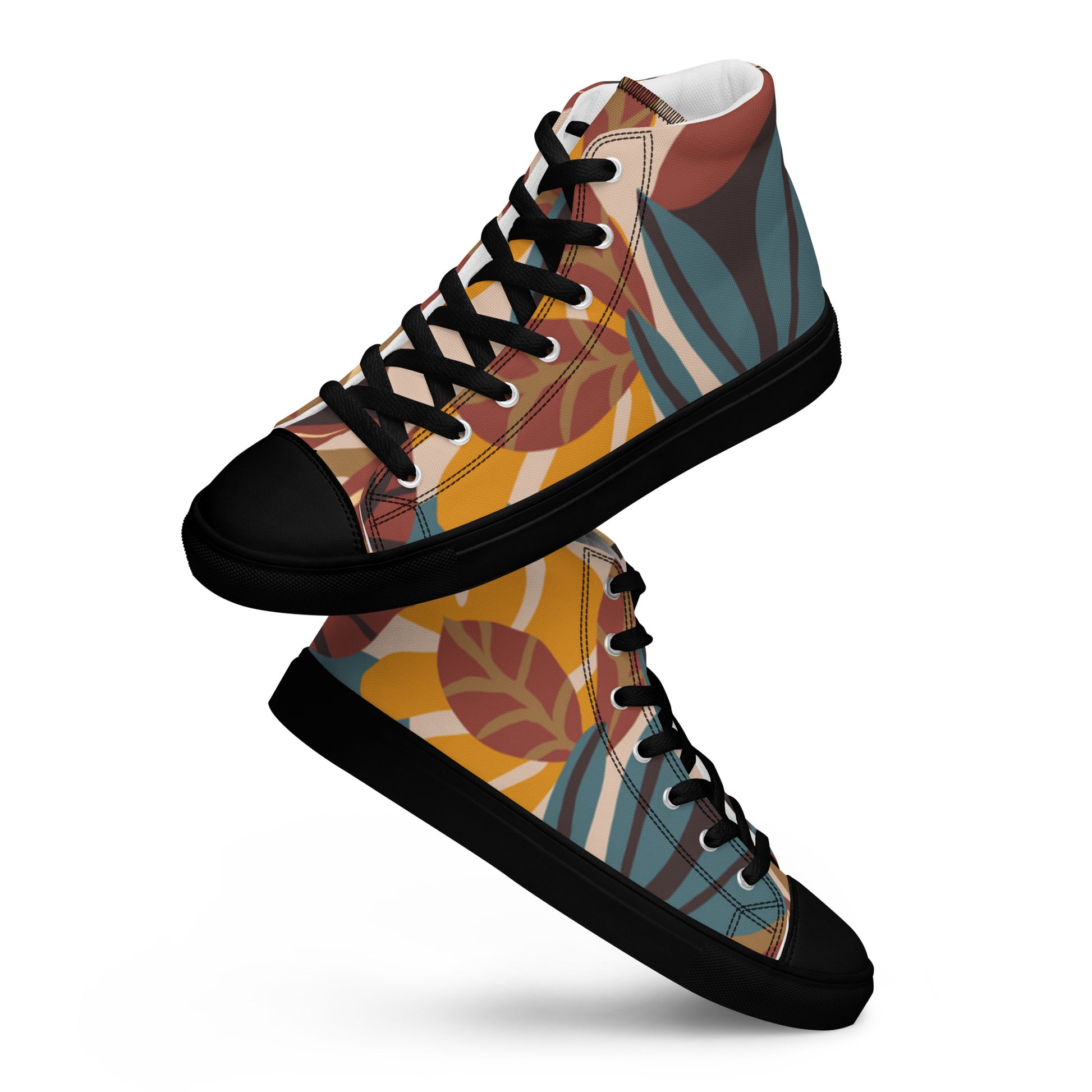 "Cool Leaf" Men’s High Top Canvas