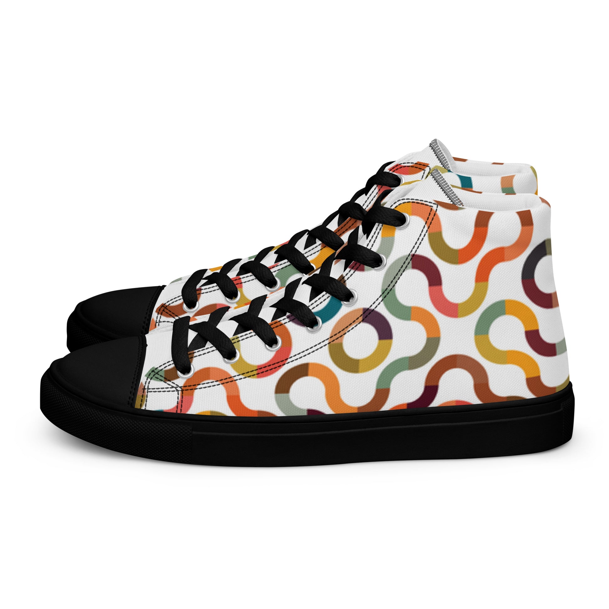 "The Colorful Trail" Men’s High Top Canvas