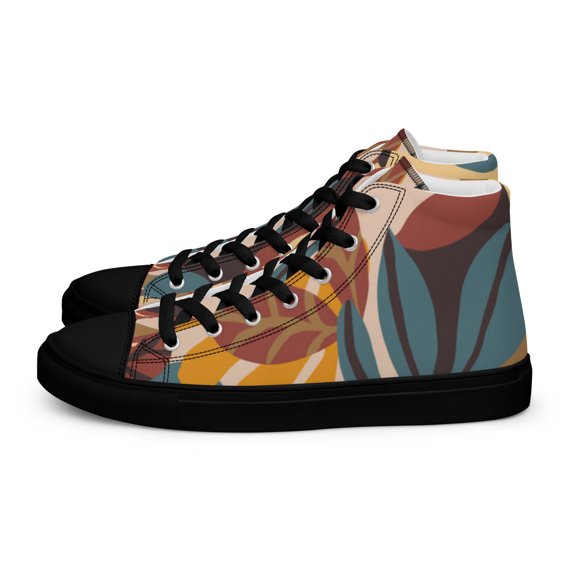 "Cool Leaf" Men’s High Top Canvas