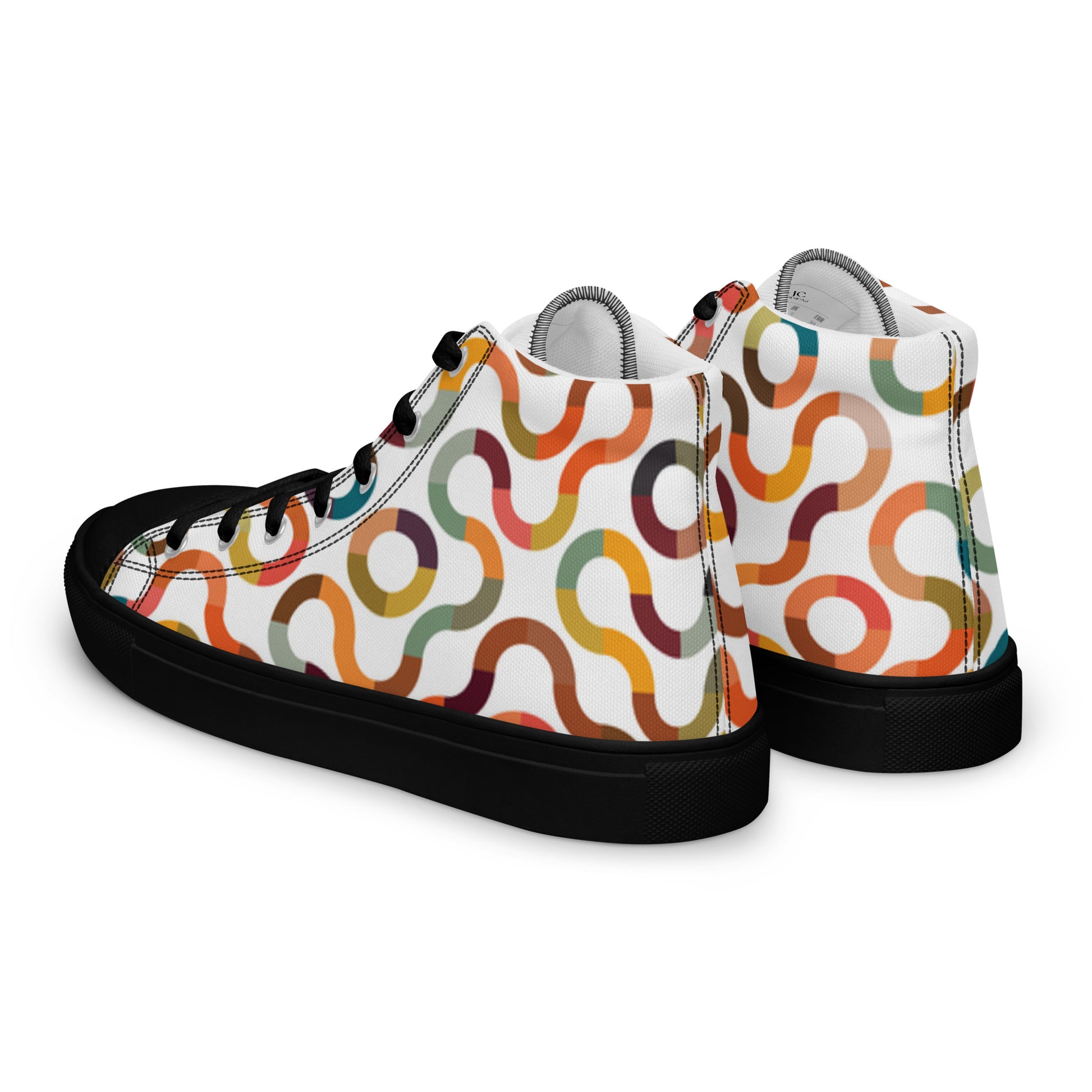 "The Colorful Trail" Men’s High Top Canvas