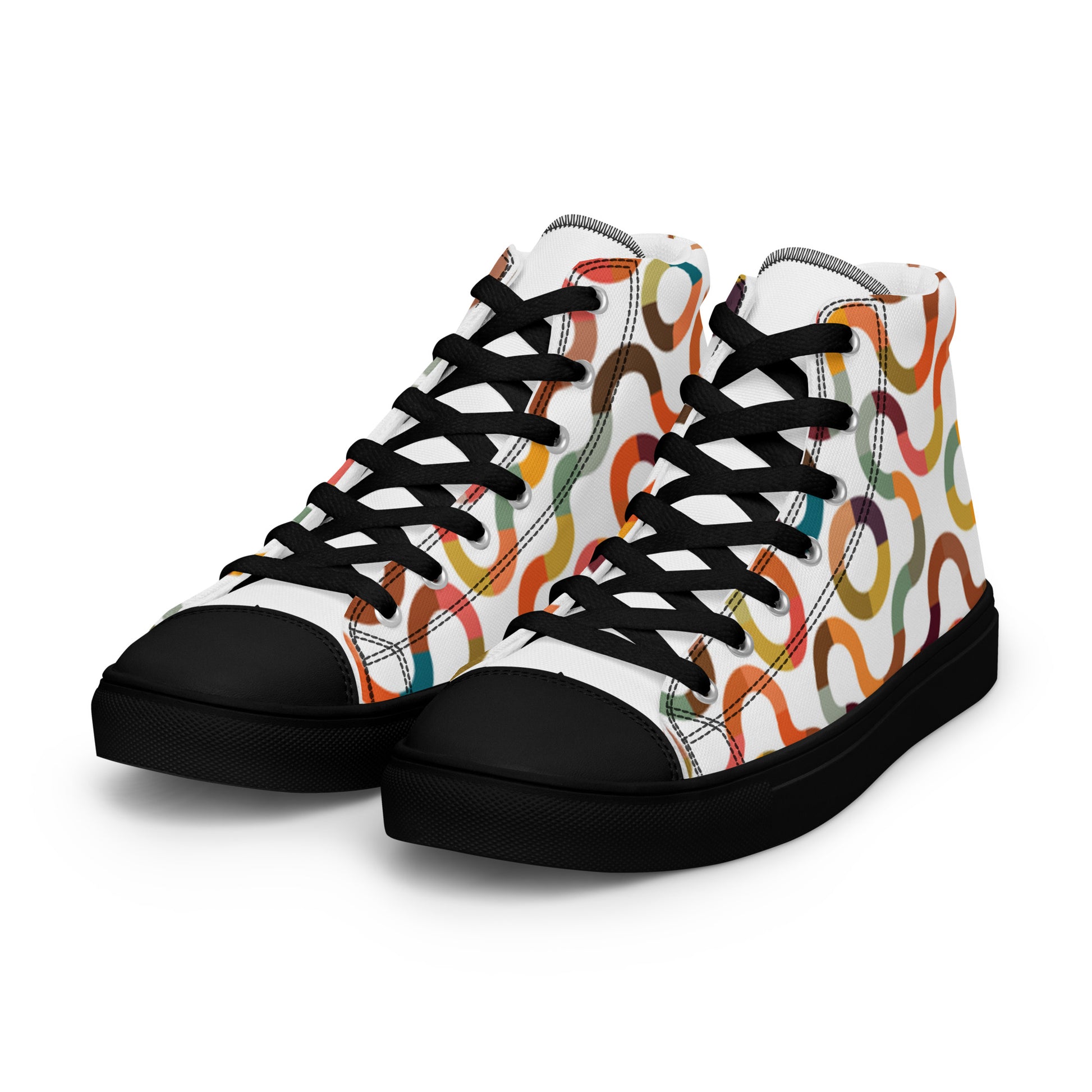 "The Colorful Trail" Men’s High Top Canvas