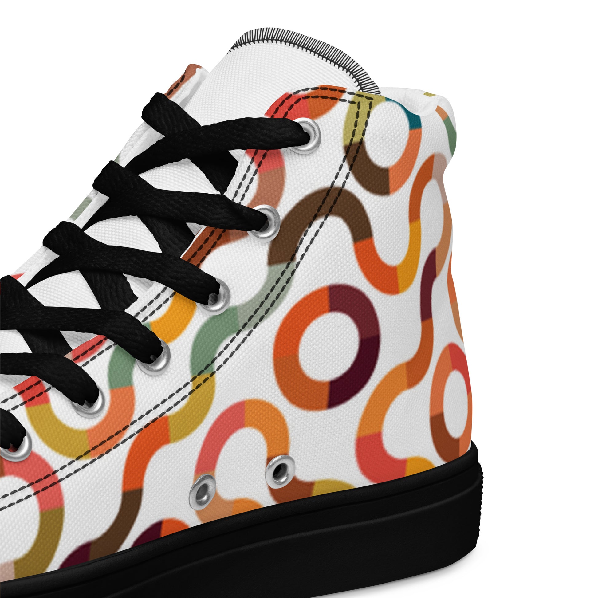 "The Colorful Trail" Men’s High Top Canvas