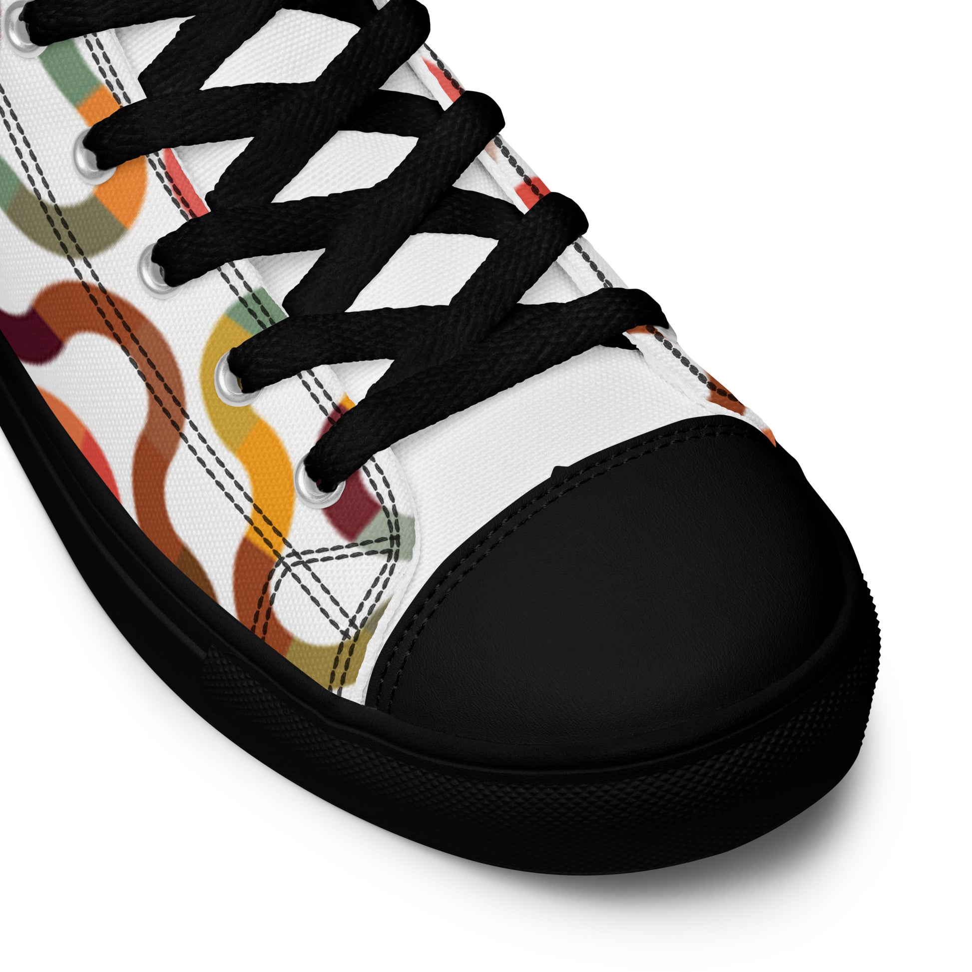 "The Colorful Trail" Men’s High Top Canvas