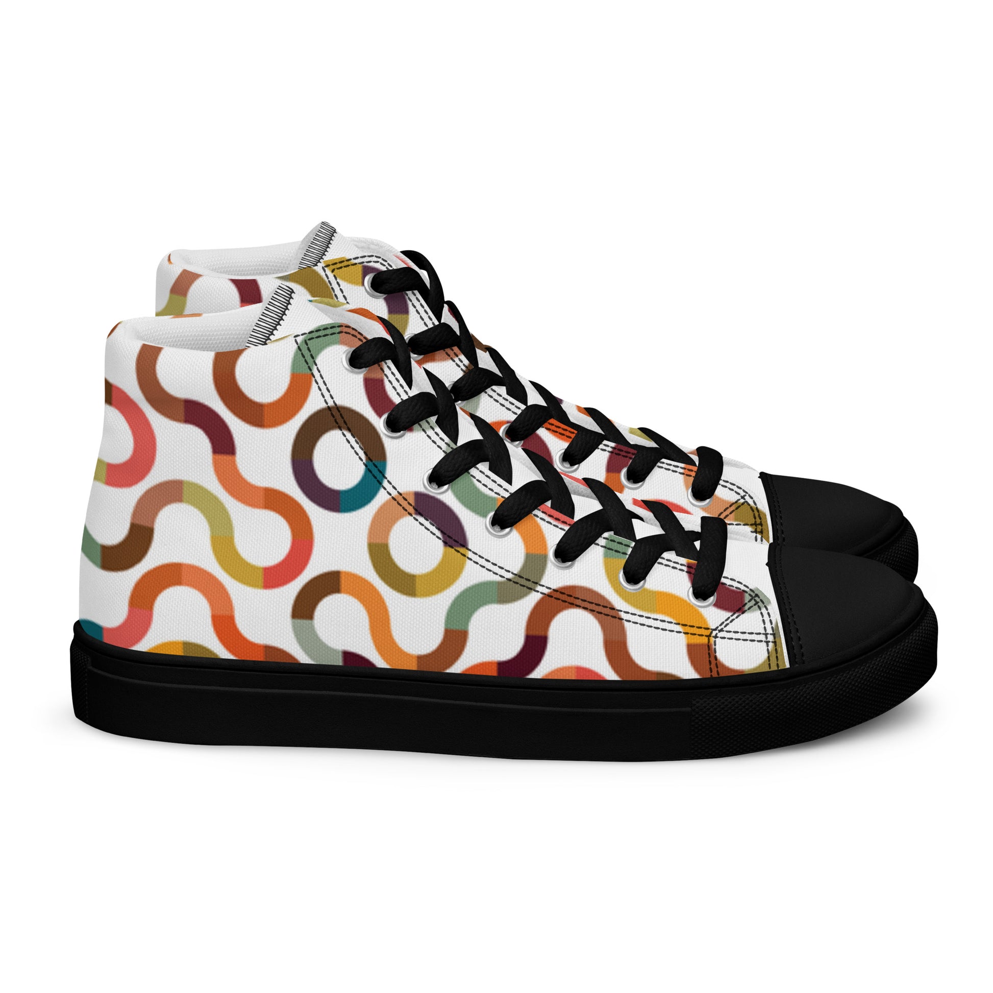 "The Colorful Trail" Men’s High Top Canvas