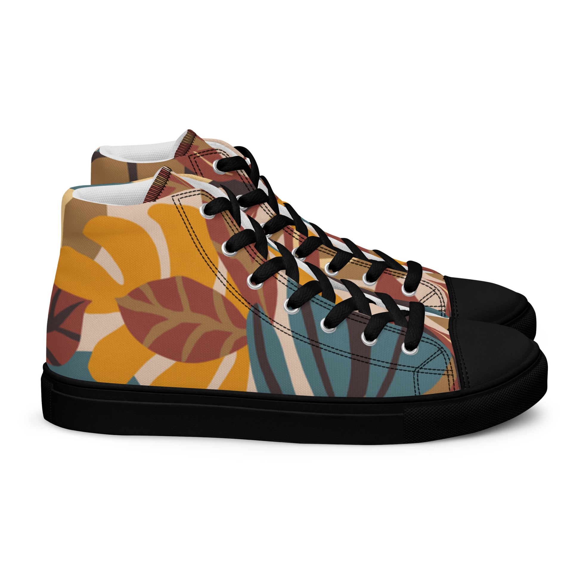 "Cool Leaf" Men’s High Top Canvas