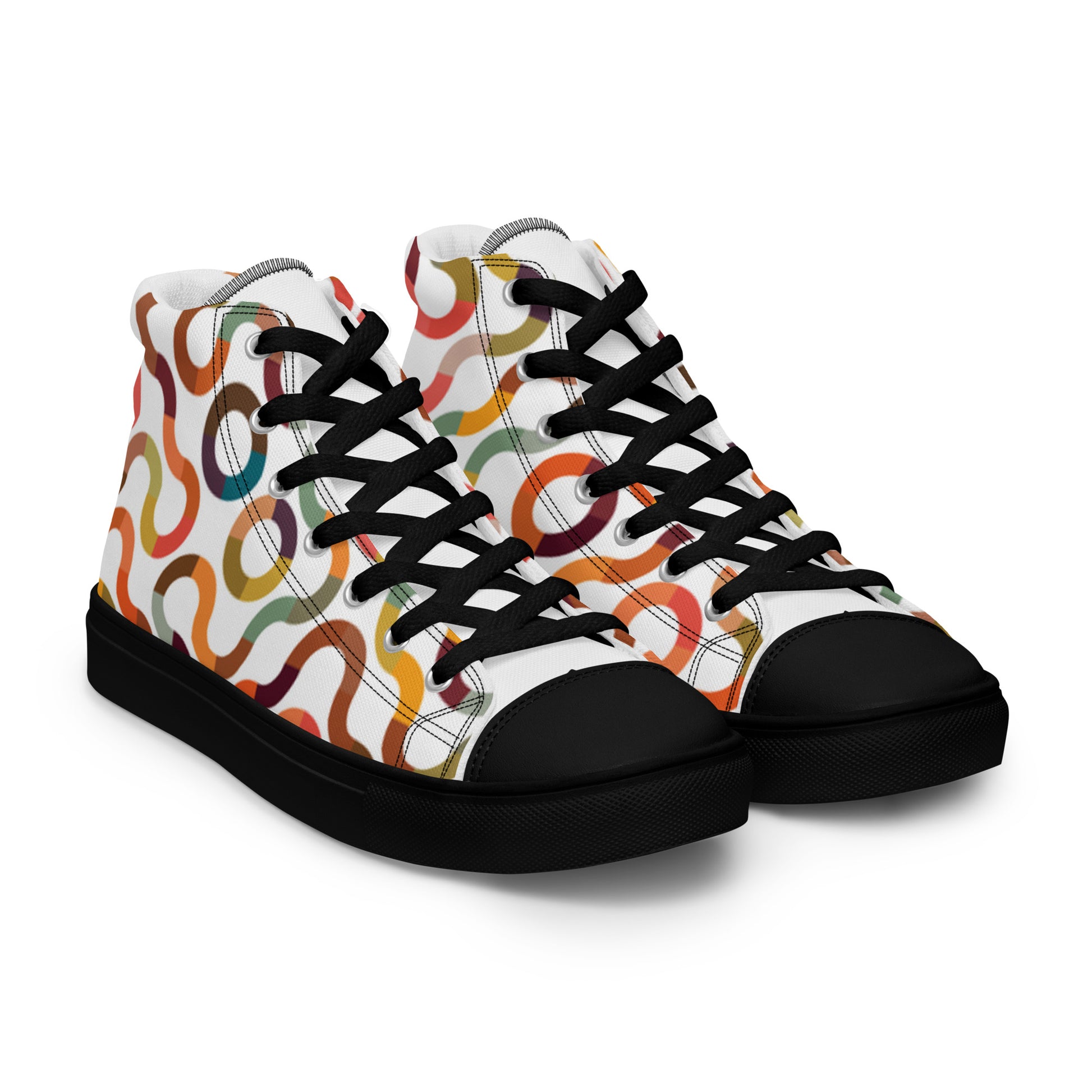 "The Colorful Trail" Men’s High Top Canvas