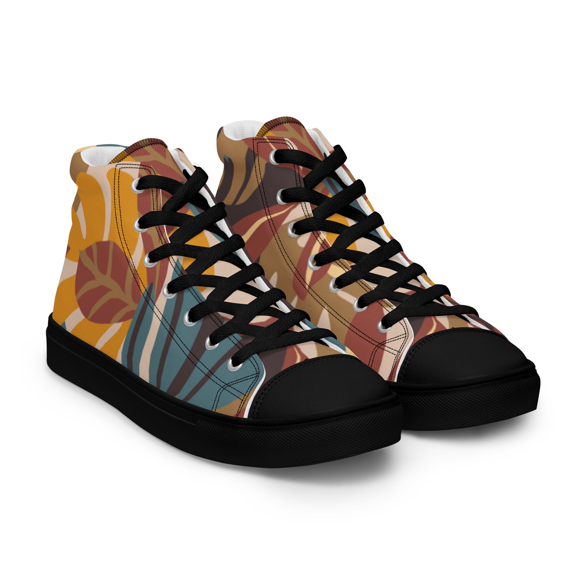 "Cool Leaf" Men’s High Top Canvas