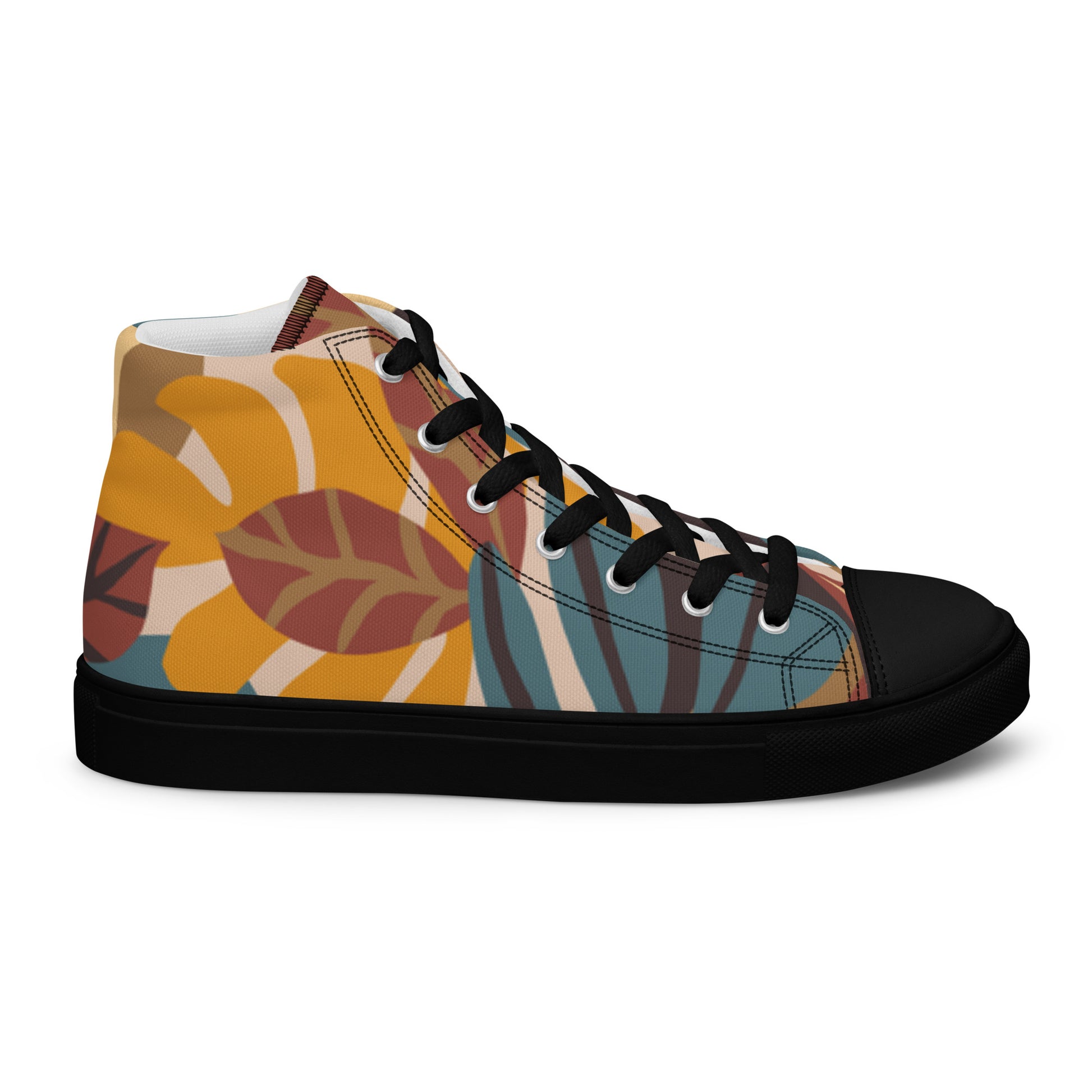 "Cool Leaf" Men’s High Top Canvas