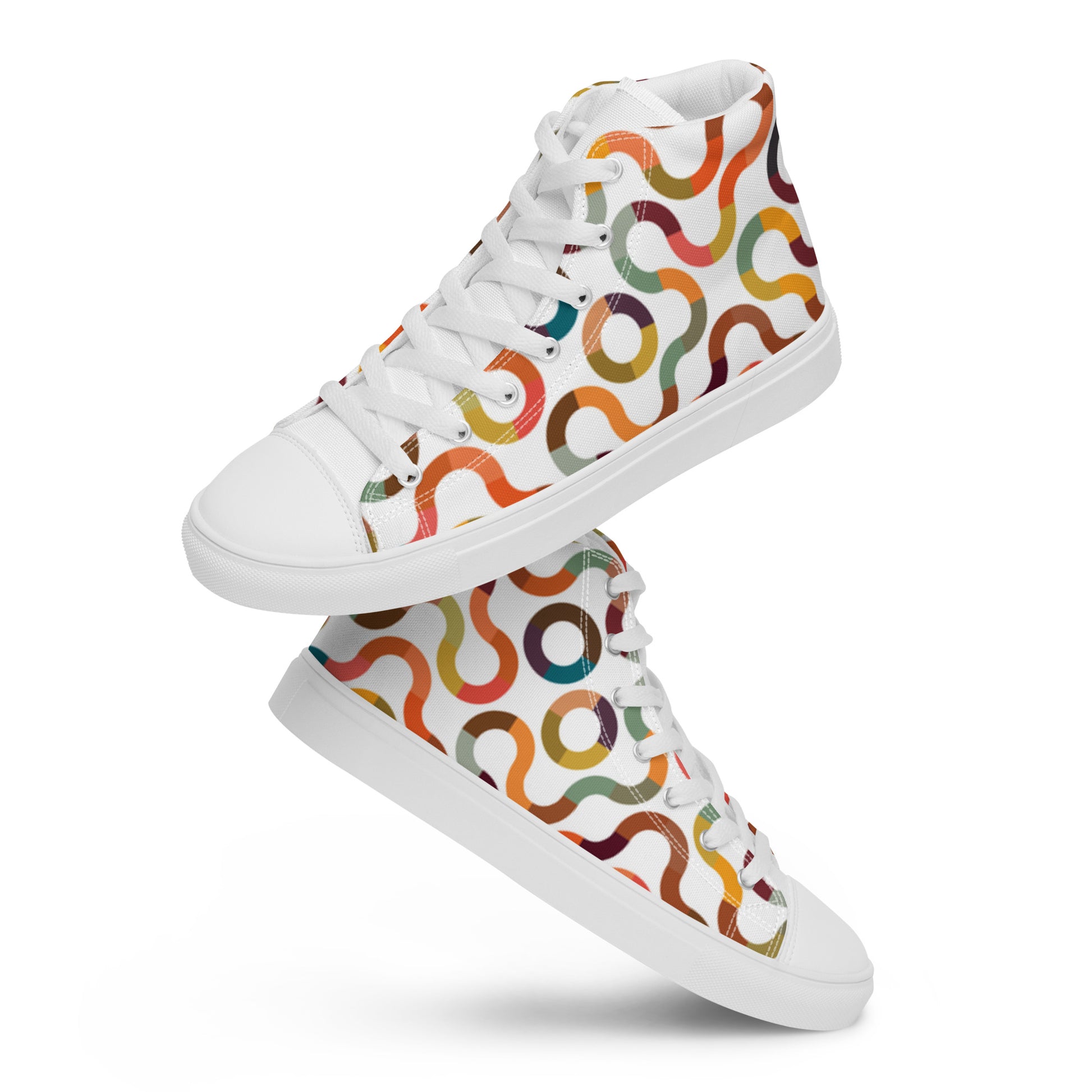 "The Colorful Trail" Men’s High Top Canvas