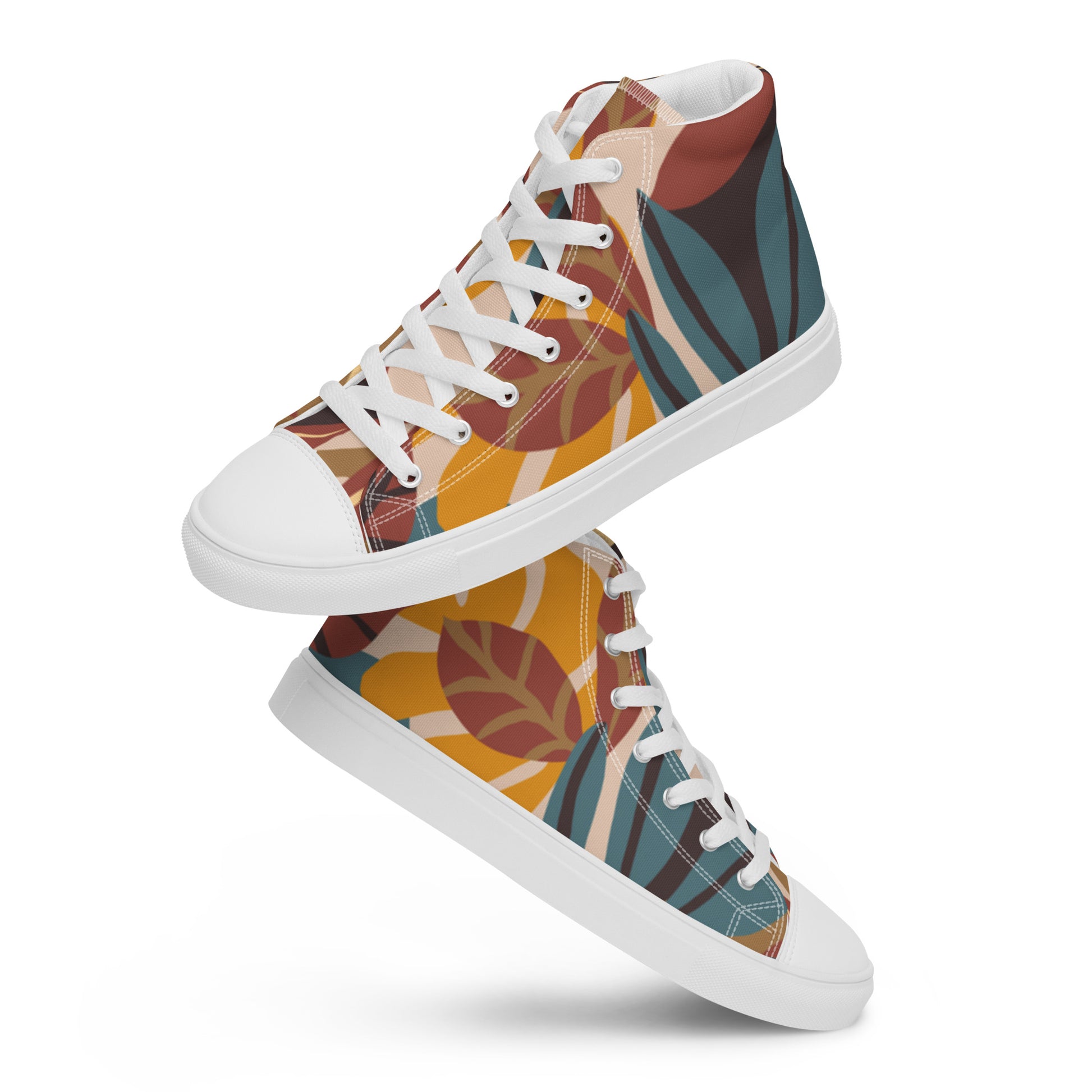 "Cool Leaf" Men’s High Top Canvas